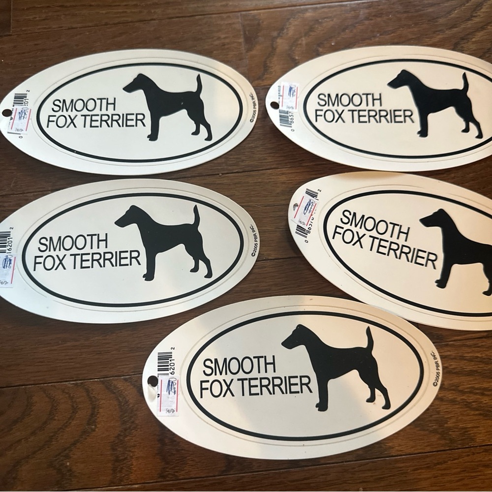 Smooth Fox Terrier Oval Stickers set of 5